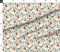 Watercolor Retro Santa Christmas Botanical Greenery Floral Santa Claus Holly Holly Berries Christmas Floral Damask Retro Christmas Vintage Custom Printed Fabric by Spoonflower Various Fabrics by the Yard or Fat Quarter